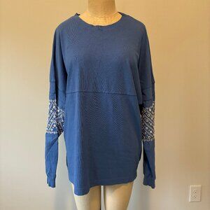 Urban Outfitters BDG Embellished Oversized Blue Women's Sweatshirt
